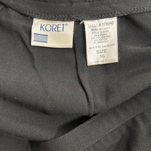 Vintage Koret Classic Black Women's Skirt‎ Size 16 - Picture 5 of 5